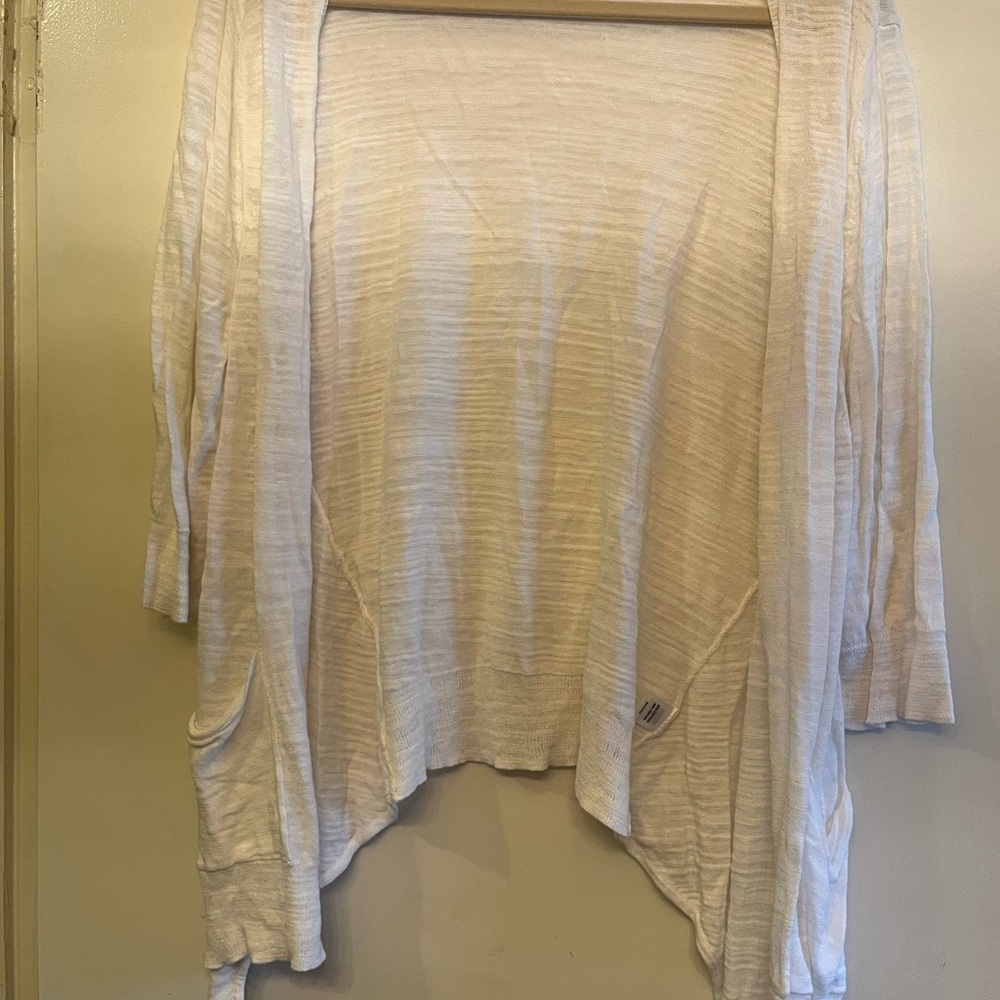 J. Jill Cream Draped Cardigan